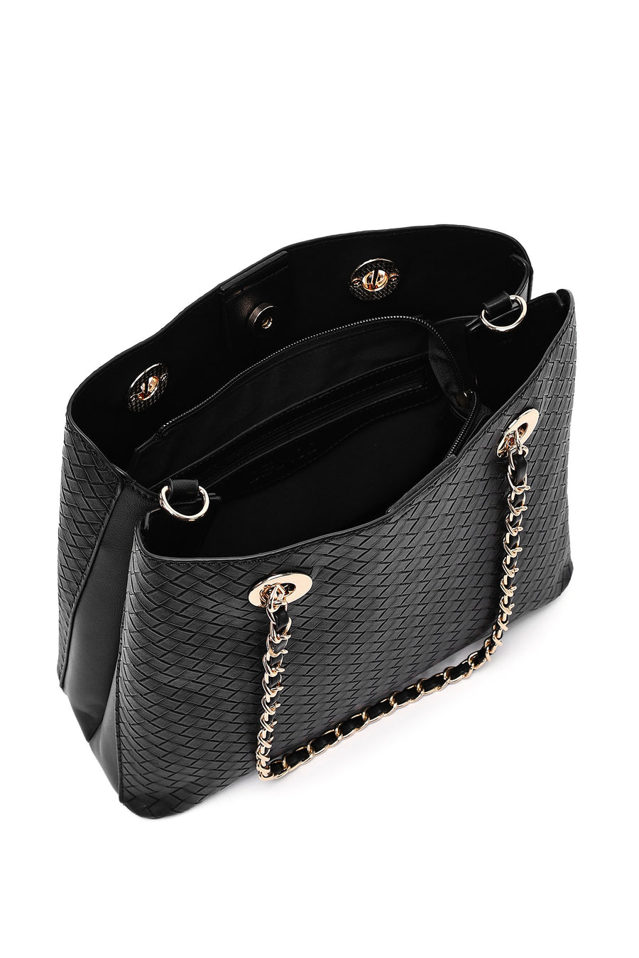 Women's Black Long Strap Printed Shoulder Bag