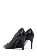 Women's Black Leather Stiletto | Derimod