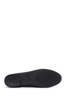 Women's Black Leather Masculine Loafer | Derimod