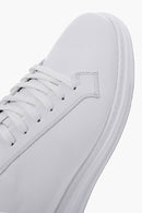 Men's White Leather Thick Soled Sneaker | Derimod