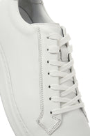 Men's White Lace-up Leather Sneaker | Derimod