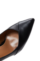 Women's Black Leather Stiletto | Derimod