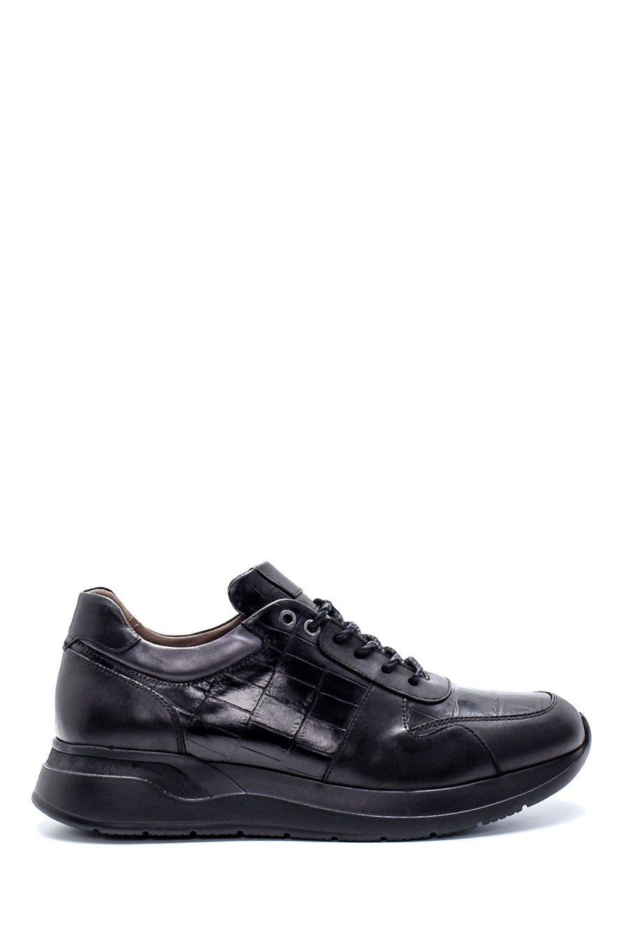 Men's Leather Crocodile Patterned Sneaker 20WFD3286E3 | Derimod