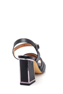 Women's Black Thick Heeled Sandals | Derimod