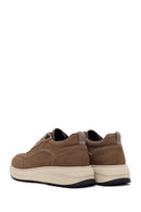 Male Mink Lace-Up Thick-Soled Nubuck Leather Sneaker | Derimod