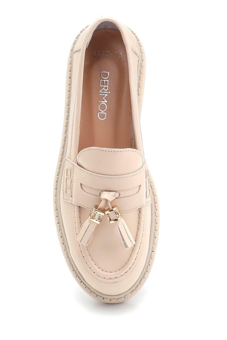 Kadın Deri Püskül Detaylı Loafer