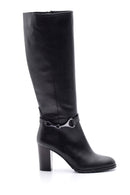 Women's Heeled Leather Boots | Derimod