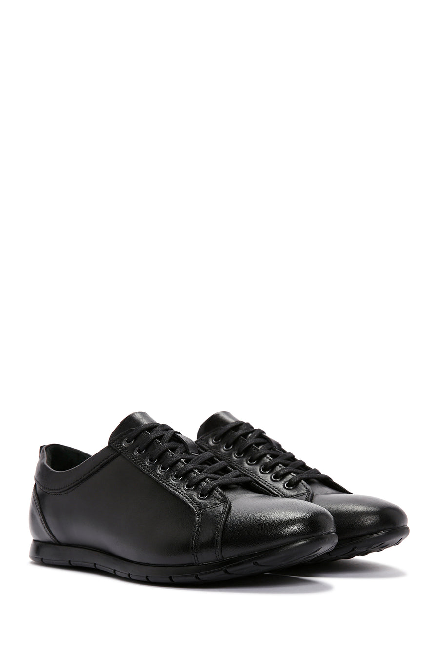 Men's Black Leather Casual Shoes