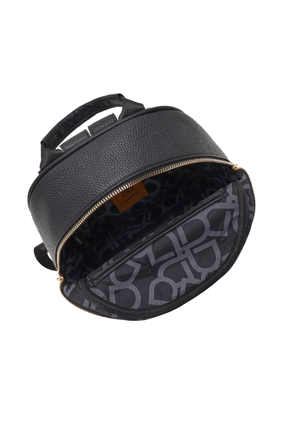 Woman Black Printed Backpack