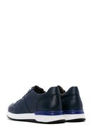 Men's Navy Blue Leather Sneaker | Derimod