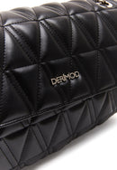 Women's Black Chain Strap Quilted Shoulder Bag | Derimod