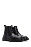 Men's Black Leather Thick Soled Chelsea Boots | Derimod