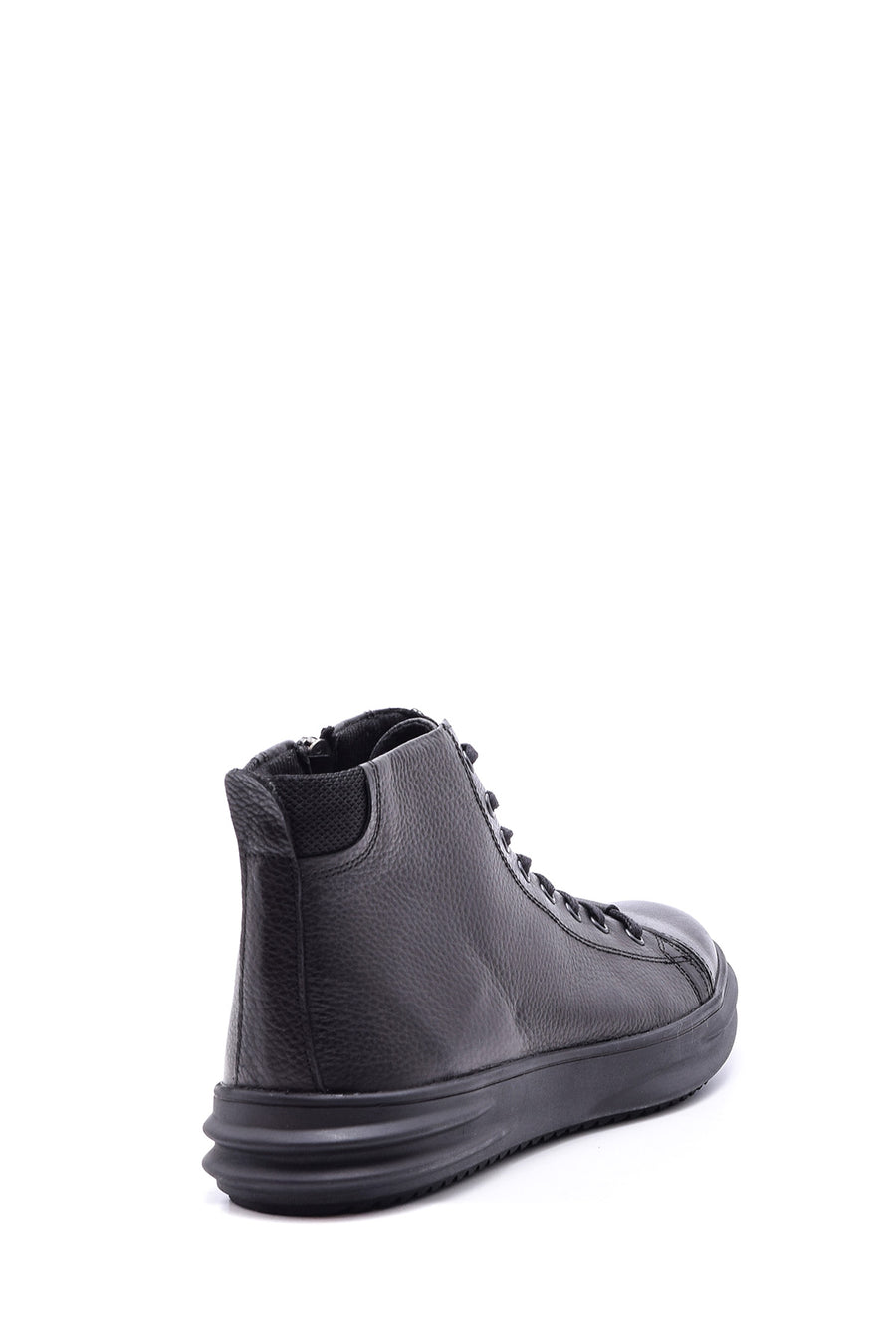 Men's Zipper Detailed Leather Boots