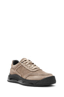 Male Mink Lace-Up Thick-Soled Nubuck Leather Sneaker | Derimod