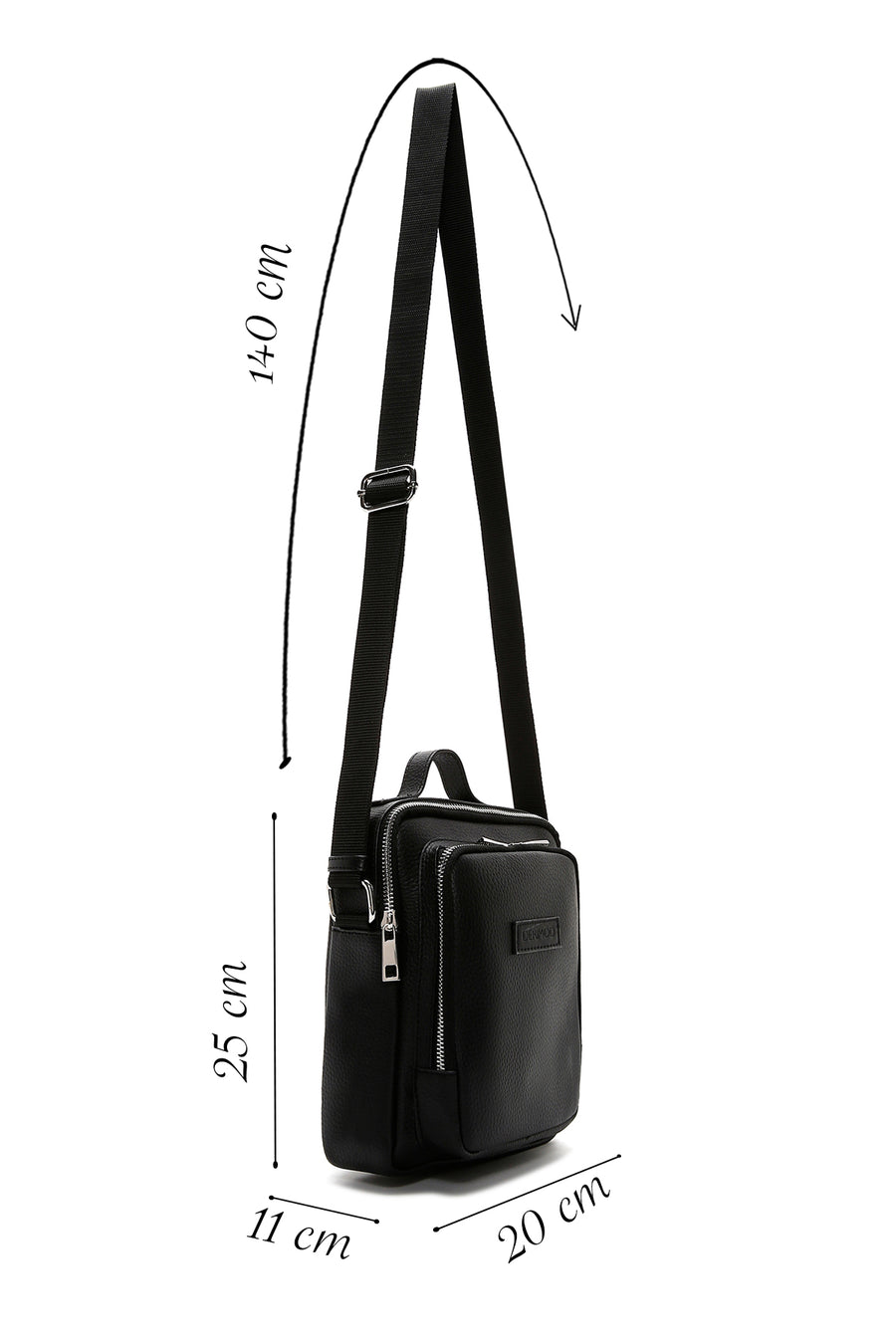 Men's Black Crossbody Bag