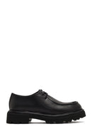 Woman Black Lace-Up Thick-Soled Masculine Shoes | Derimod