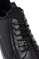Men's Black Lace-up Leather Sneaker | Derimod