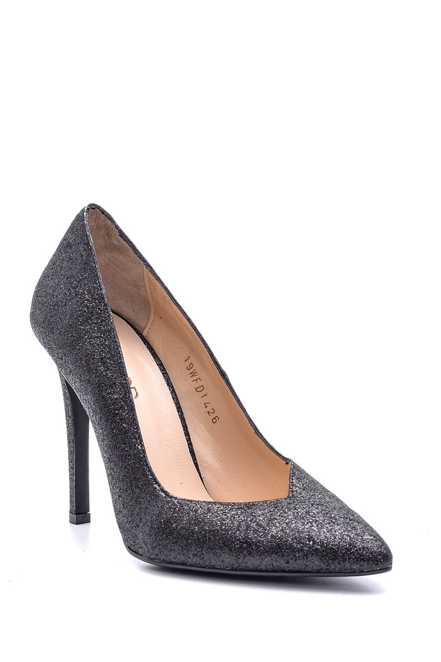 Women's Silvery Leather Stiletto
