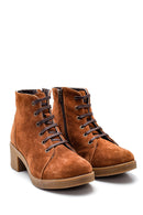 Women's Heeled Suede Leather Boots | Derimod