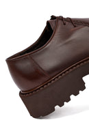 Male Brown Lace-Up Thick-Soled Leather Casual Shoe | Derimod