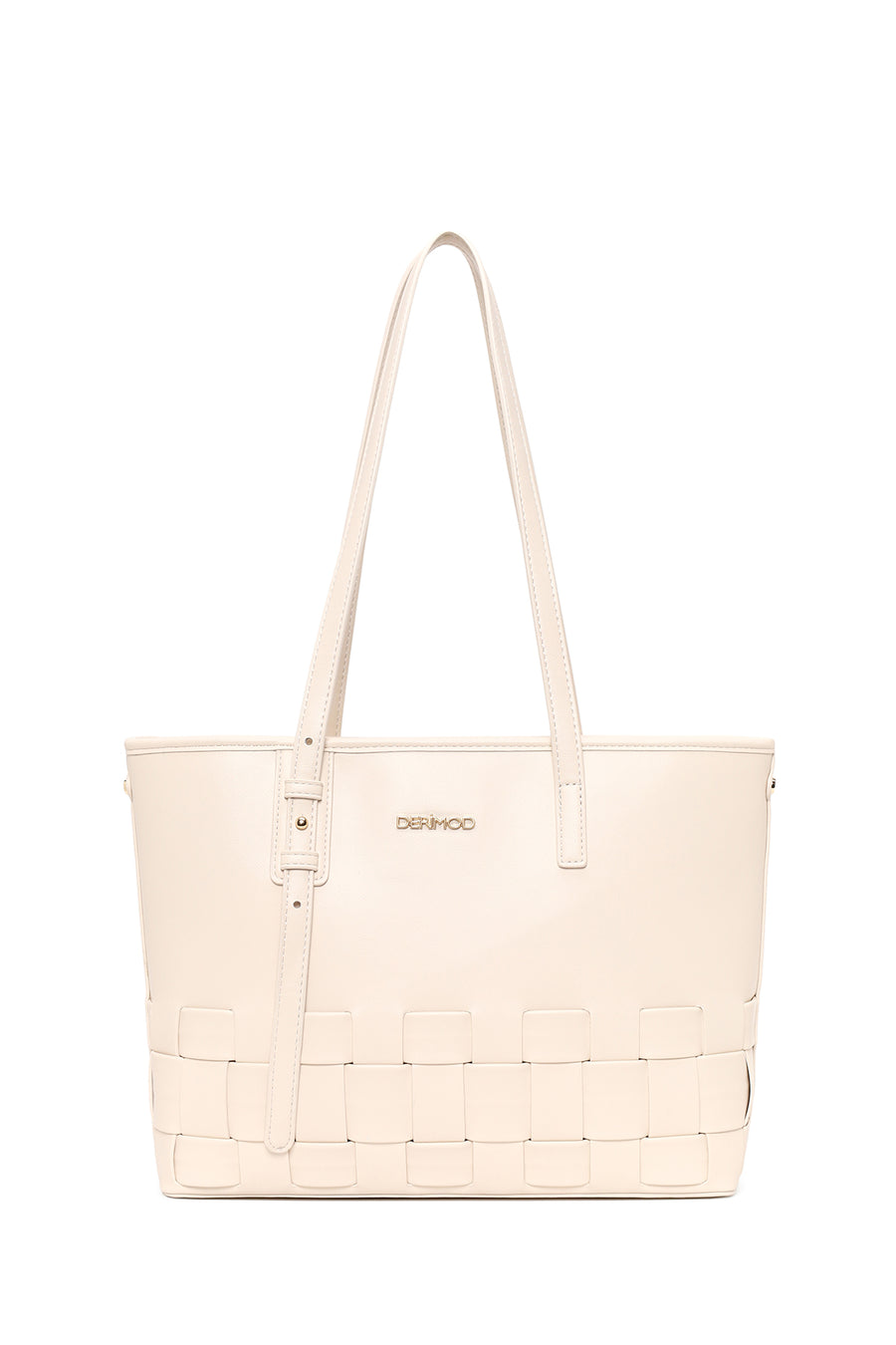Woman Cream Long-Strap Braided Shoulder Bag 26SBD293029 | Derimod