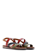 Kadın Çok Renkli Deri Bodrum Sandalet | Derimod