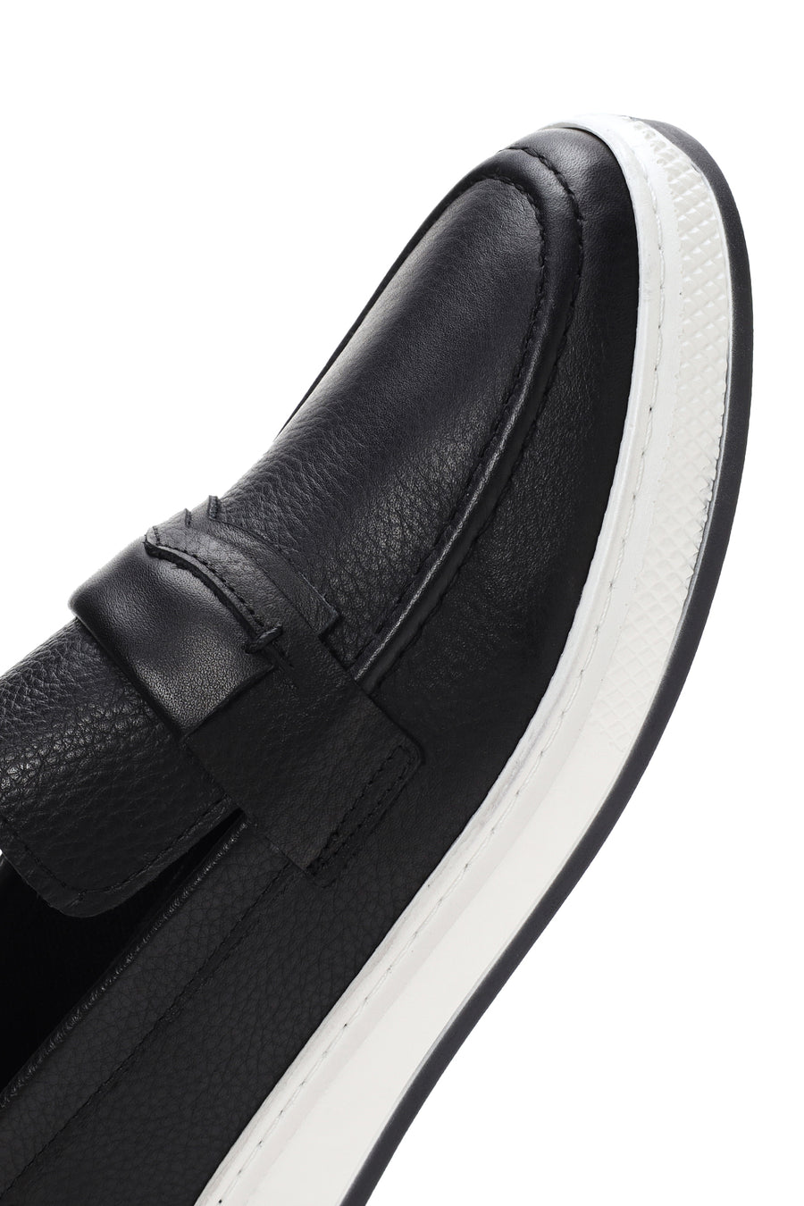 Men's Black Leather Casual Loafer