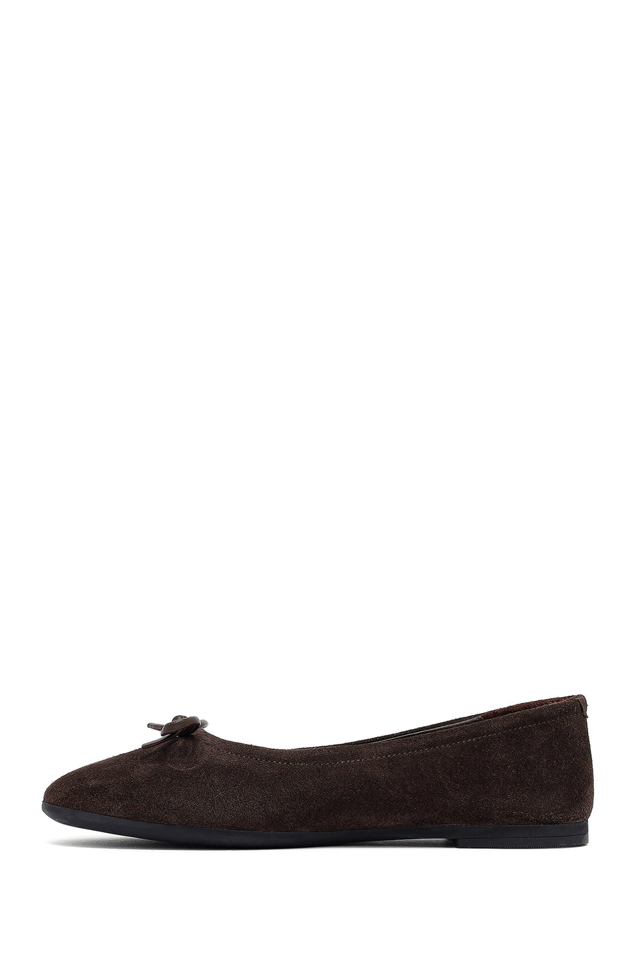 Woman Brown Suede Leather Babet