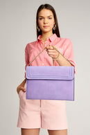 Lilac Suede Women's Portfolio | Derimod