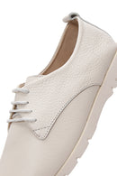 Women's Beige Leather Comfort Casual Shoes | Derimod