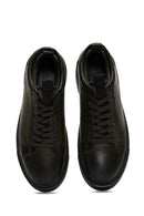 Men's Green Leather Thick Soled Sneaker | Derimod