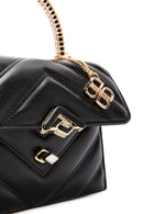 Women's Black Long Strap Quilted Handbag | Derimod