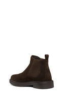 Geox Men's Brown U Spherica Ec1 Suede Leather Chelsea Boots | Derimod