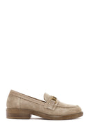 Women's Mink Suede Leather Masculine Loafer | Derimod