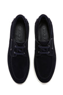 Men's Navy Blue Lace-up Suede Leather Casual Shoes | Derimod