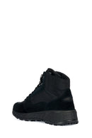 Geox Men's Black Sterrato Nubuck Leather Boots | Derimod