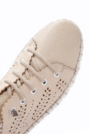 Women's Beige Leather Comfort Shoes | Derimod