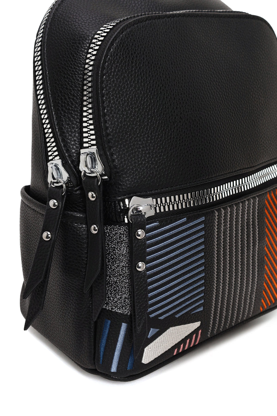Woman Black Printed Backpack
