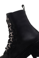 Women's Black Thick Soled Zippered Boots | Derimod