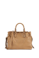 Geox Women's Brown Marsila Long Strap Leather Handbag | Derimod