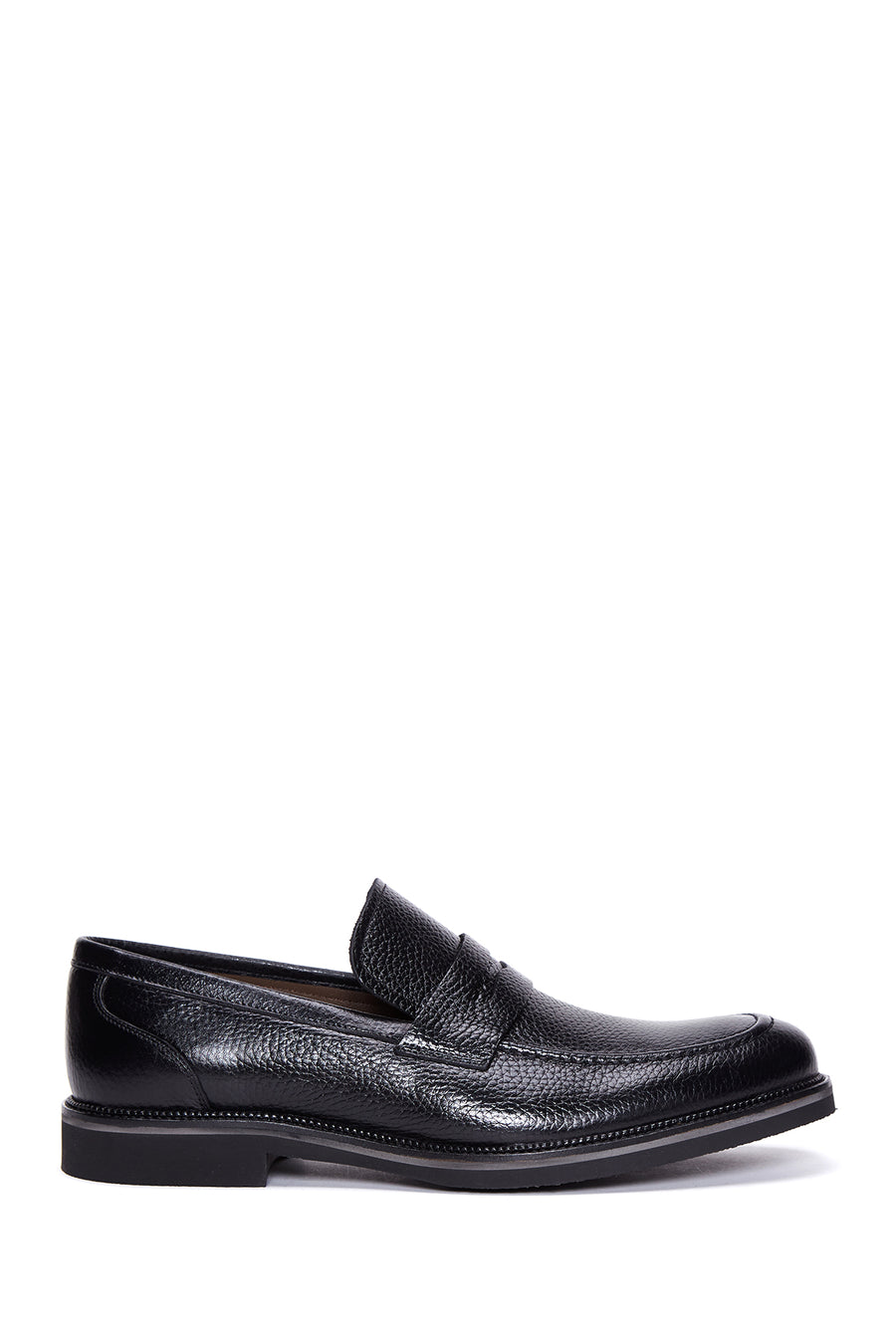Men's Black Leather Casual Loafer 24WFD6001FT | Derimod