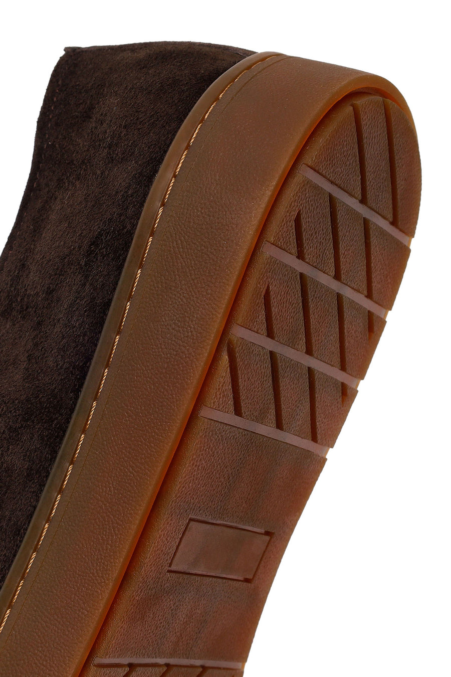 Male Brown Lace-Up Suede Leather Sneaker