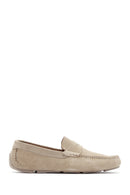 Men's Beige Suede Leather Loafer | Derimod