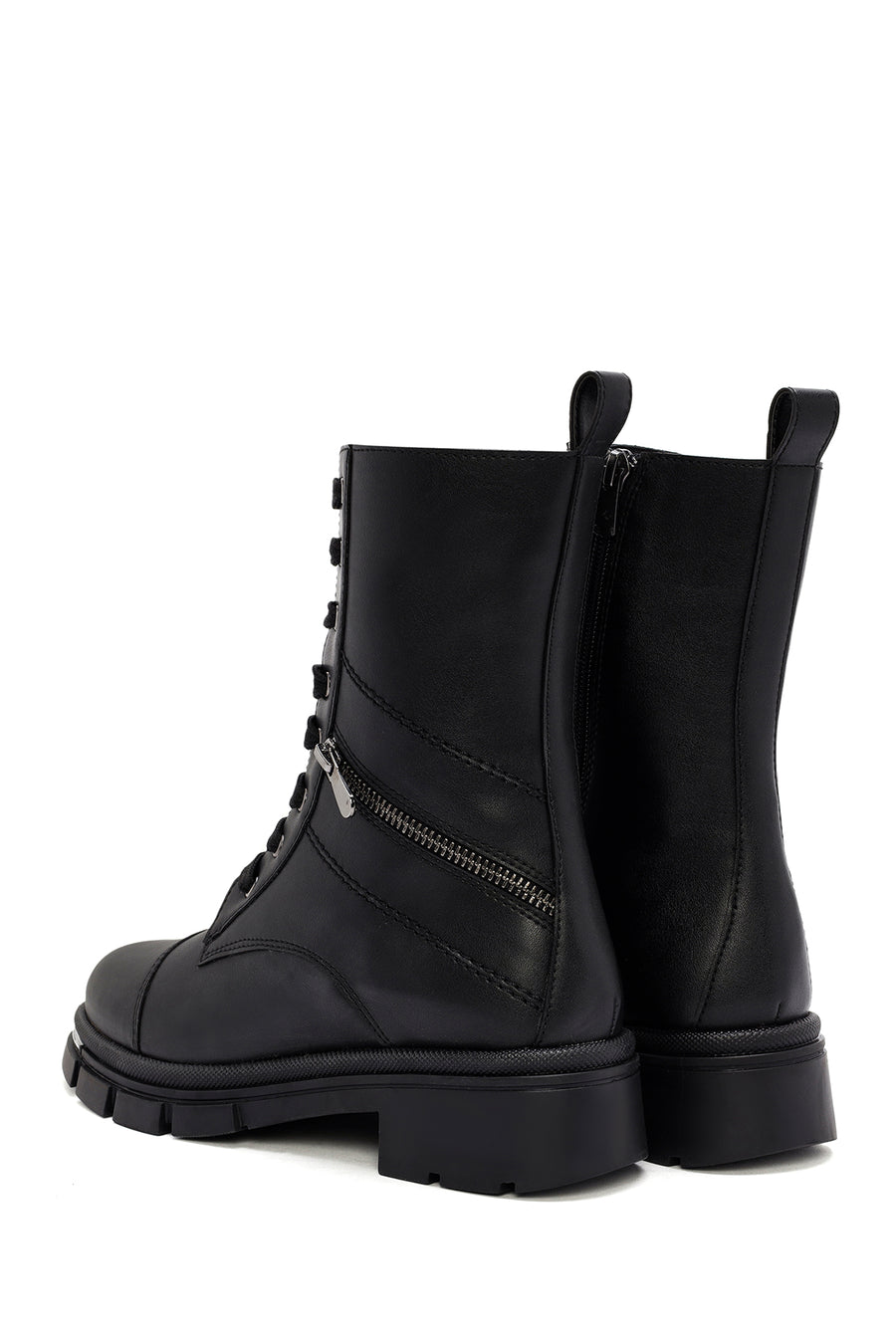 Women's Black Zippered Boots