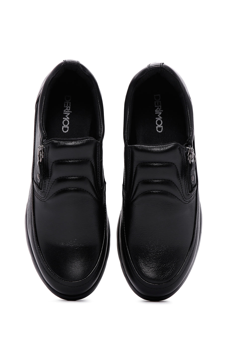 Women's Black Leather Comfort Casual Shoes