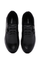 Women's Black Zippered Leather Comfort Shoes | Derimod