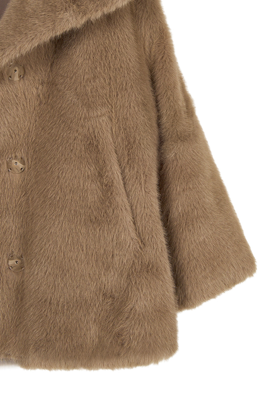 Ampezzo Woman Beige Short Teddy Coats