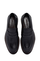 Men's Black Leather Casual Loafer | Derimod