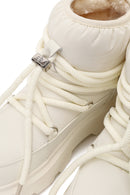 Woman Beige Lace-up Thick-soled Boots | Derimod