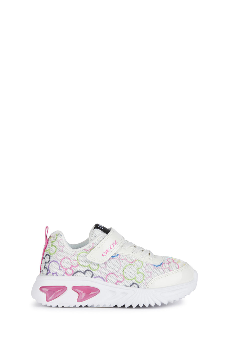 Geox Girl White Assister Strap Leather Sneaker J45E9D09LHHC0653 | Derimod